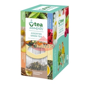 Набор чая Tea Moments Assorted Green tea Ассорти Зеленого чая 15 кадди-пакет 5 вкусов по 3 шт