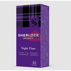 Чай черный Sherlock Secrets Night Time Ночное время 25 пак по 2 г апельсин, лаванда, жасмин