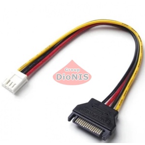Кабель-переходник для питания 4 pin (малый) - SATA 15 pin Voltronic (21056)