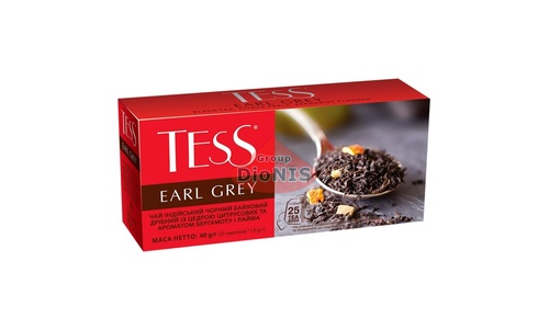 Чай черный TESS Earl Grey 25 пакетов по 1.6 г с цедрой цитрусовых и ароматом бергамота - 3