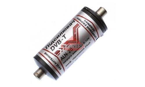 Підсилювач антенний DVB-T2 ALN-20 (25 db 5-12 V) пластиковий корпус, захист від грози/блискавки - 1