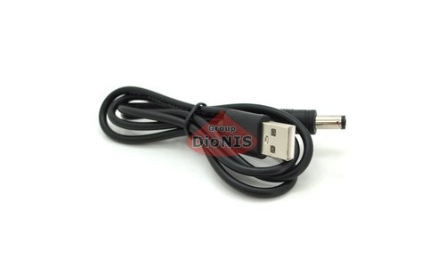 Кабель для планшета / роутера USB 2.0 Out 5V на DC 5.5/2.1 Black 0,7 м (09644) - 1