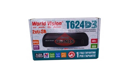 Ресивер World Vision T624D3/Т624Д3 Цифровой эфирный C/T2 тюнер IPTV Internet внешний блок - 7