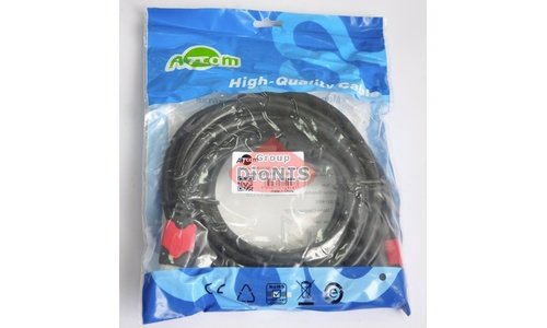 HDMI - HDMI кабель 5,0м ATCOM High-Quality Cable FullHD/4K/3D v1.4 Red/Gold (14948) - 2