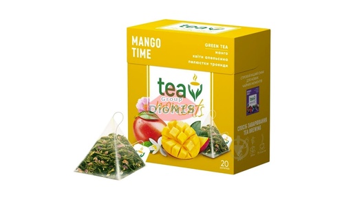 Чай зеленый Tea Moments Mango Time Время Манго 20 пирамидок по 1.7 г - 2