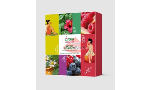 Набор чая Tea Moments Sunny Moments Ассорти фруктово-травяного чая 32 пирамидки 4 вкуса по 8 шт - 1