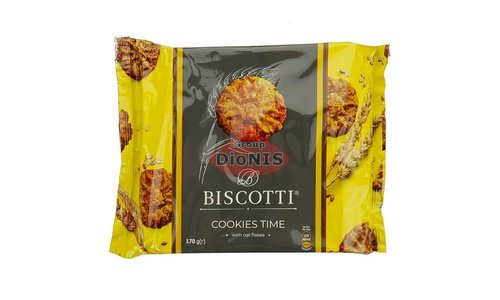 Печиво пісочно-відсадне Cookies Time з вівсяними пластівцями 170 г Biscotti Кукіс тайм - 1