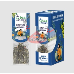 Чай бленд черного и зеленого Tea Moments Nights of Wonder Ночи Чудес 15 кадди-пакет по 2.2 г с цветами и фруктами