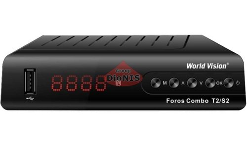 Ресивер World Vision Foros Combo S2/T2/C спутниковый и Т2 тюнер комбинированный - 2