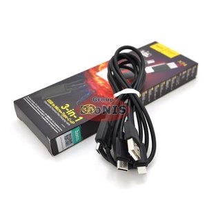 Кабель USB 2.0 Combo 3 in 1 Lightning/microUSB/Type-C 1.0м 2A HOCO X74 Black BOX 28000