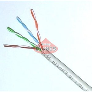 Кабель витая пара 4*2*0,5 мм, CCA ATCOM standard UTP Lan cable Cat 5E, Серый, внутренний (бухта 305 м) (3799)