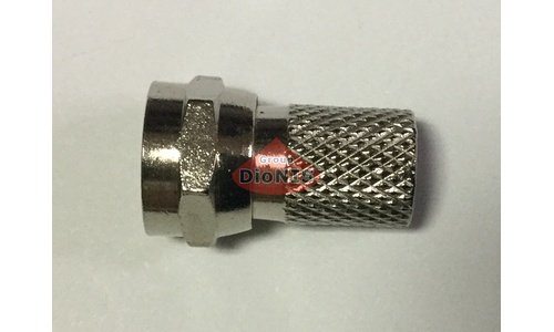 F-гайка (упаковка 100 шт) Недорога Під кабель RG-6 Накрутка L=18мм Цинк (000178) - 2