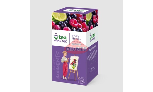 Чай черный Tea Moments Fruity Berries Фруктовые Ягоды 22 саш по 1.8 г малина, смородина, бергамот - 1