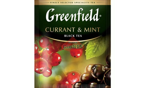 Чай черный Greenfield CURRANT and MINT 100 саш по 1.8 г СМОРОДИНА и МЯТА ХоРеКа - 1