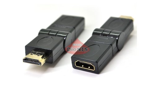 Переходник HDMI - HDMI 360 градусов (папа-мама) (02414) - 1