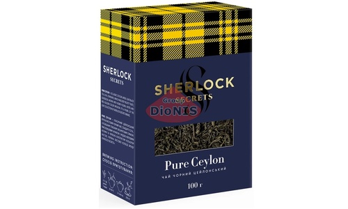 Чай черный Sherlock Secrets Pure Ceylon Чистый Цейлон 100 г крупнолистовой - 4