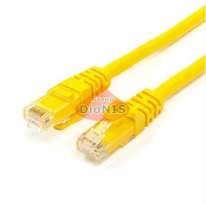 Патч-корд 2.0 м ATCOM мідний жовтий UTP RJ45 Cat.6 1 ГБ/с литий (10202)