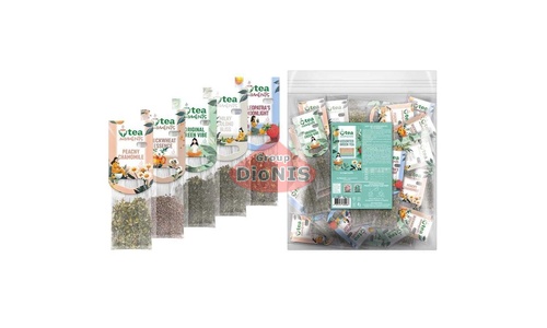 Набор чая Tea Moments Assorted Green tea Ассорти Зеленого чая 50 кадди-пакет 5 вкусов по 10 шт - 1