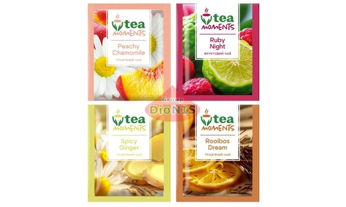 Набір чаю Tea Moments Fruit&Herbal Harmony Фруктово-трав'яна гармонія 48 сашетів 4 смаки по 12 шт - 3