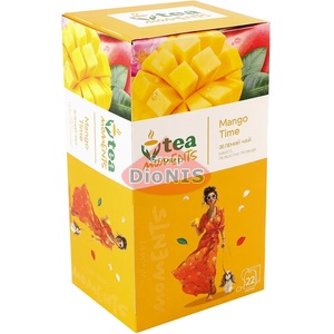 Чай зеленый Tea Moments Mango Time Время Манго 22 саш по 1.6 г манго, лепестки розы