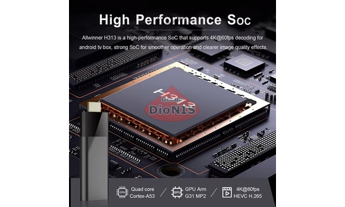 Смарт приставка Q6TV STICK ATV 2/16 GB Allwinner H313 Android 10 WiFi 2.4/5.0+BT - 8