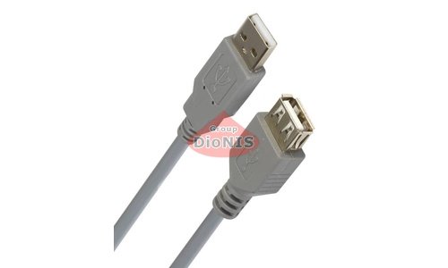 Подовжувач USB 2.0 AM/AF 1.8 m TCOM сірий - 1