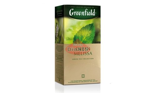 Чай зелений Greenfield Green Melissa 25 пакетів по 1.5 г меліса, м'ята, лимон, термосаше Грінфілд - 1