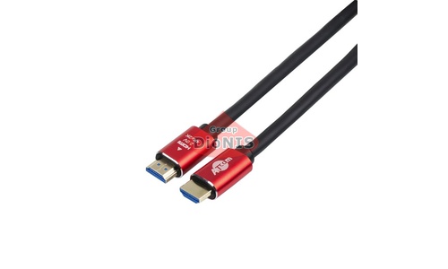 HDMI - HDMI кабель 3,0м ATCOM v2.0 мідний екранований 3D/4К/2К чорний/червоний (24943) - 1