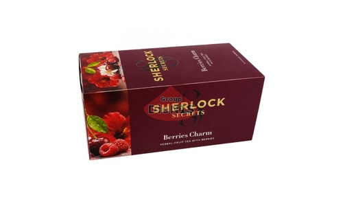 Чай фруктово-трав'яний Sherlock Secrets Berries Charm Ягідний Шарм 22 саш по 1.6 г каркаде, малина, вишня, шипшина - 2
