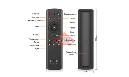 Медіаплеєр Geotex GTX-R1i Smart TV Box 2/16 Amlogic S905W Android 7.1 Аеропульт з голосовим набором - 8