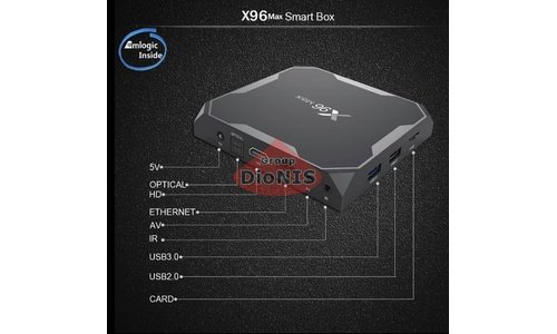 Медиаплеер X96 MAX 4/64 GB Smart TV Box 4K Amlogic S905X2 Android 8.1 - 2
