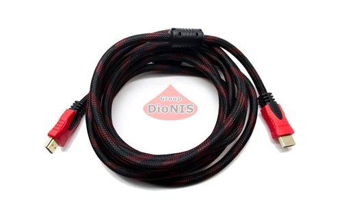 HDMI - HDMI кабель 3,0м v1.4 чорний-червоний (0631) - 1