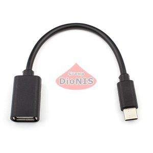 USB - USB Type-C OTG кабель-перехідник 0.1 м ATCOM 14716