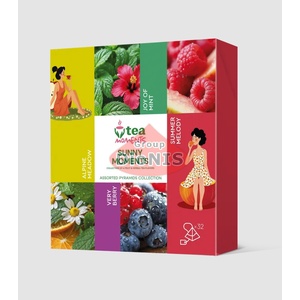 Набор чая Tea Moments Sunny Moments Ассорти фруктово-травяного чая 32 пирамидки 4 вкуса по 8 шт