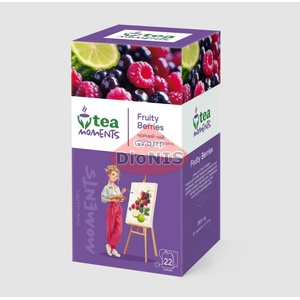 Чай черный Tea Moments Fruity Berries Фруктовые Ягоды 22 саш по 1.8 г малина, смородина, бергамот