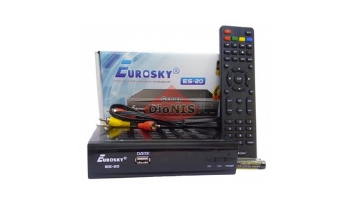 Комплект: Ресивер Eurosky ES-20 DVB-T/T2 + Антенна Квант-Эфир ARU-01 white - 6