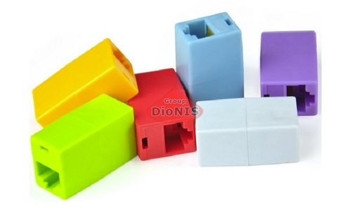 З'єднувач RJ45 RITAR Для патч-кордів мама/мама Червоний (11699) Поштучно - 1