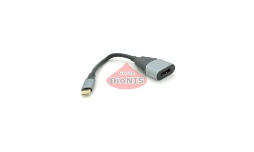 Переходник Type-C папа на HDMI мама Voltronic 10 см Черный 27027 - 1