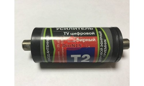 Підсилювач антенний DVB-T2 (25 db 5 V) пластиковий корпус Бочка - 1