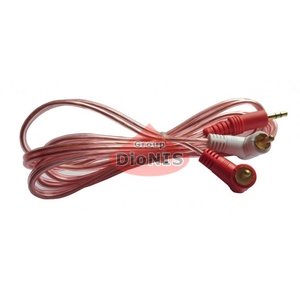 Кабель Mini Jack (мініджек 3.5) на 2RCA кутовий 1.5м 3pin 15 мм Короткий джек Audio 100779