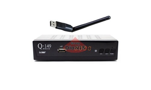 Комплект: Ресивер Q-Sat Q-149 Метал цифровий ефірний T2 + WiFi адаптер - 1