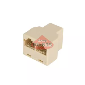 Розгалужувач RJ45 Yugtorg 8P8C мама на 2 мама Білий 16449