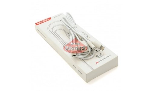 Кабель USB 2.0 Combo 3 in 1 Lightning/microUSB/Type-C 1.0м KSC-078 White BOX 26833 - 1