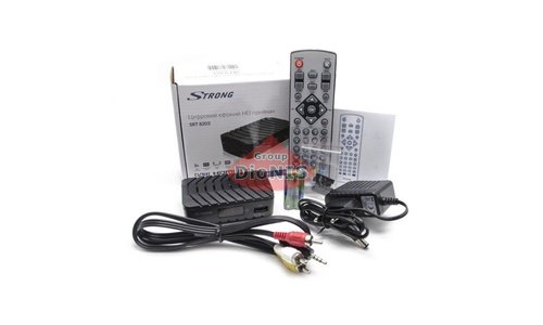Комплект: Ресивер Strong SRT 8203 + Антенна Квант-Эфир ARU-01 white - 2