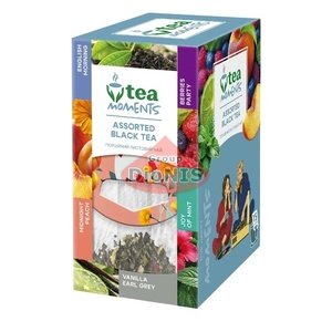 Набір чаю Tea Moments Assorted Black tea Асорті Чорного чаю 15 кадді-пакет 5 смаків по 3 шт