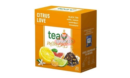Чай черный Tea Moments Citrus Love Цитрусовая Любовь 20 пирамидок по 1.7 г - 1