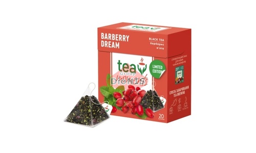 Чай черный Tea Moments Barberry Dream Барбарисова Мечта 20 пирамидок по 1.8 г - 2