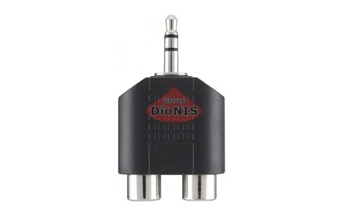 Перехідник (адаптер) мініджек Jack 3.5 тато на 2RCA тюльпан мама Arbacom 02407 - 1