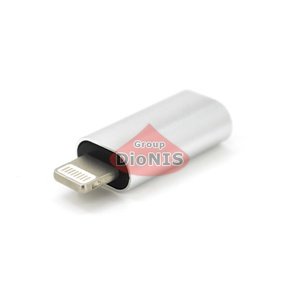 Перехідник Type-C (мама) на Lighting (тато) Voltronic Сірий (21221)