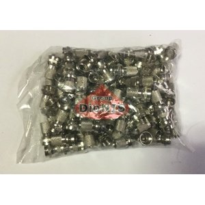 F-гайка (упаковка 100 шт) Роз'єм F-RG6 різьбовій на кабель типу RG6 F660 поліпшена (000905)